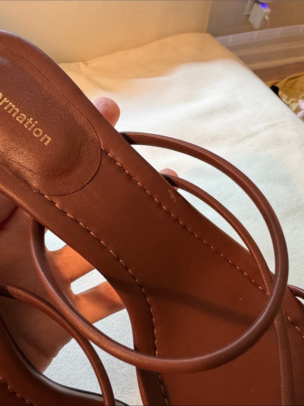 Brown Reformation Suzy Heeled Sandal - Picture 12 of 12